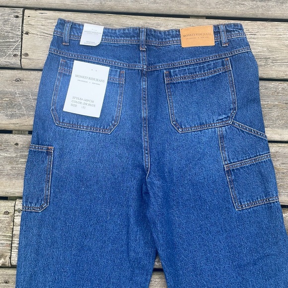 Monkey Ride Jeans NWT! High-Rise Carpenter Dad Jeans - Picture 11 of 14